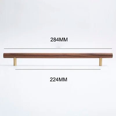 Contemporary Solid Walnut Cabinet Knobs – Modern Wooden Pulls for Design