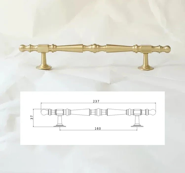 Durable T-Bar Brass Drawer Pulls – Solid Gold Knobs for Cabinets