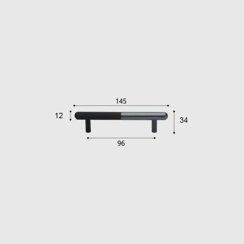 Matte Brown Aluminum Handle – Modern Cabinet Pull  