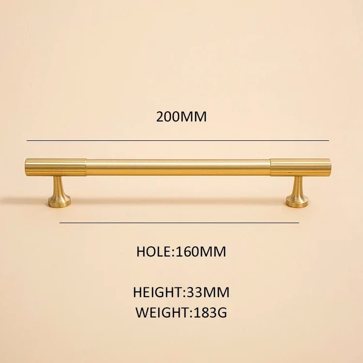 Luxury Vertical Line Brass Pulls – Modern T-Bar Handles