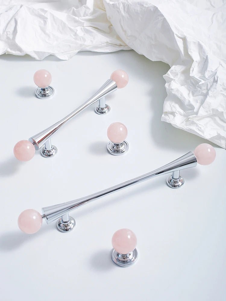 Premium White Crystal Brass Knobs – Luxury Drawer Pulls for Furniture