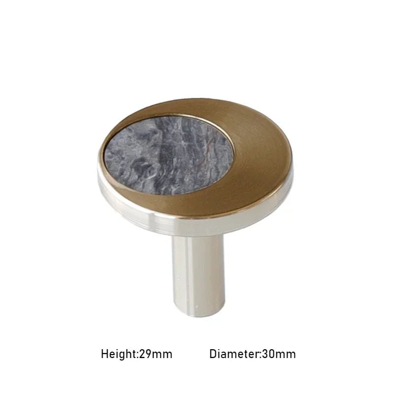Stylish Brass Pulls with Pink Crystal Knob – Natural Stone Design