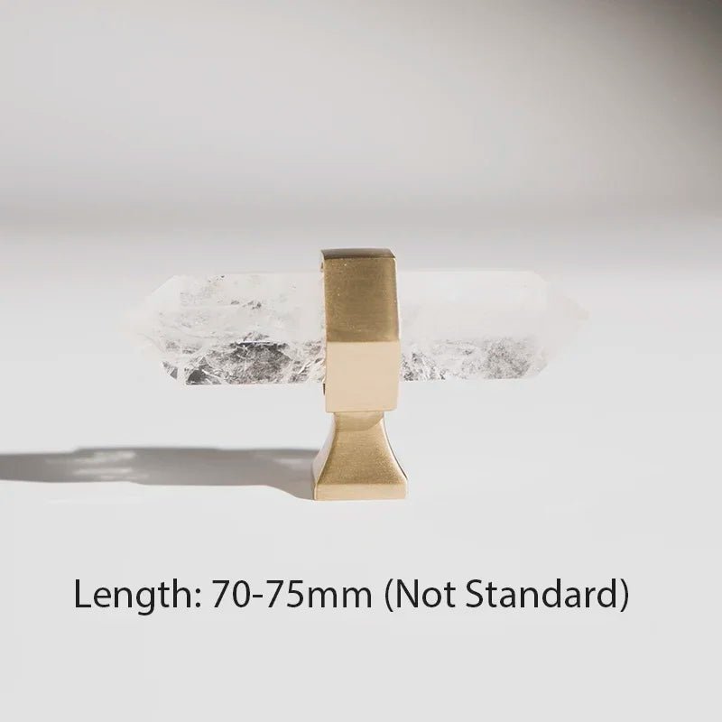 Crystal Drawer Knob - Brass and Chrome Style