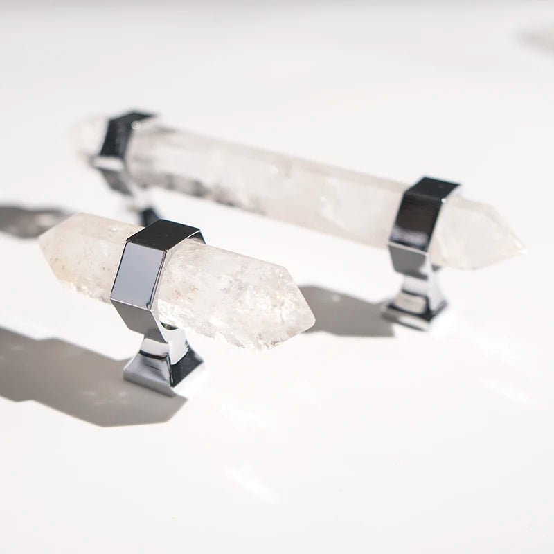 Chrome Crystal Cabinet Knob - Modern Style
