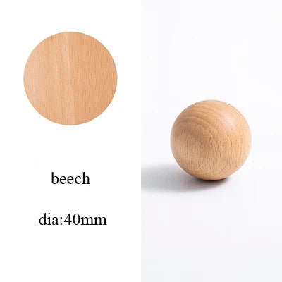 Luxury Wooden Ball Knob Drawer Pull for Walnut, Ash, Beech Cabinets