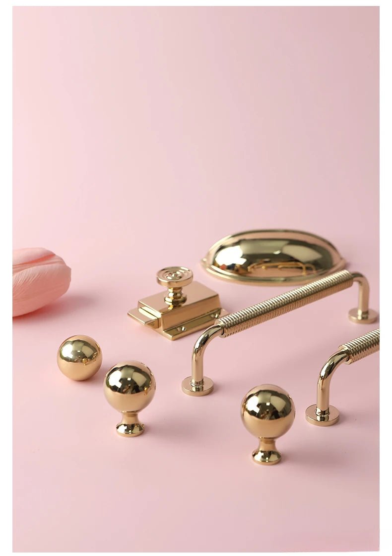Rope-Textured Brass Pull – Nautical Cabinet Handle  