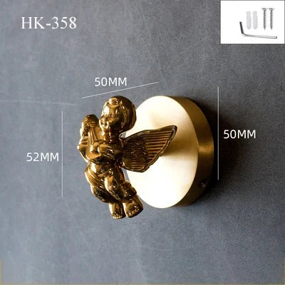 Stylish Dragonfly, Bird, Antler Nordic Brass Wall Hooks for Office Spaces