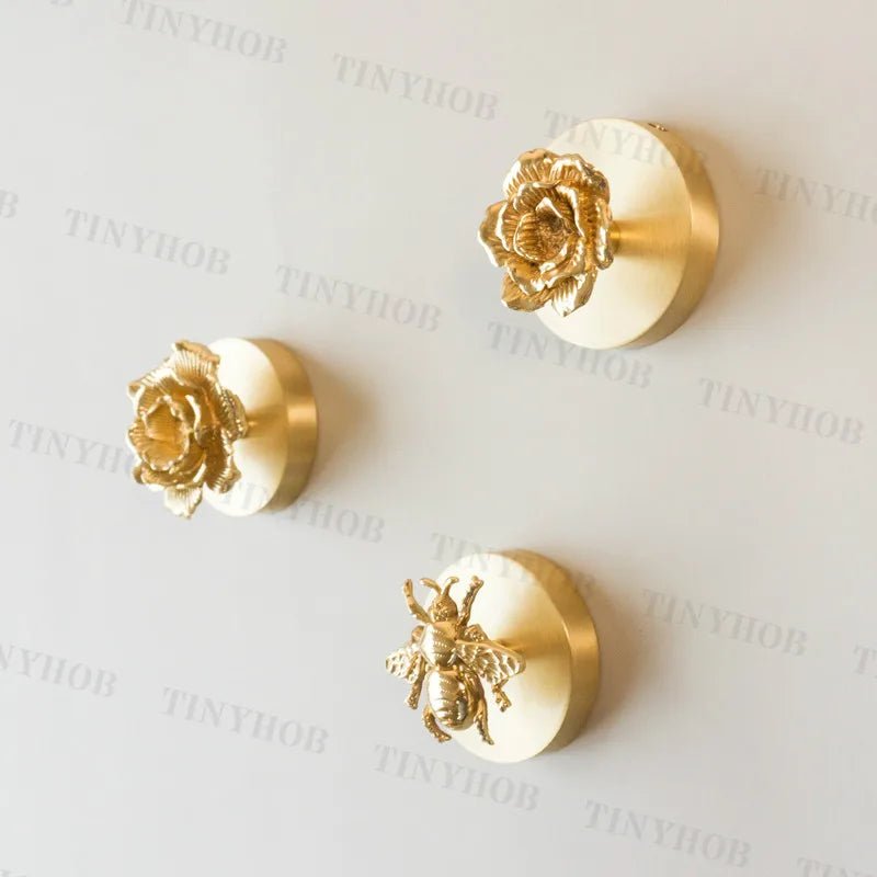 Unique Nordic Brass Hooks – Dragonfly, Bird, Antler for Kitchen Use