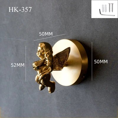 Creative Nordic Brass Wall Hooks – Dragonfly, Bird, Antler Design Accents