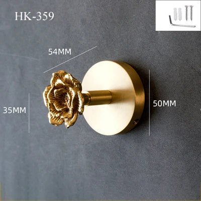 Nordic Brass Wall Hooks for Storage – Dragonfly, Bird, Antler Styles