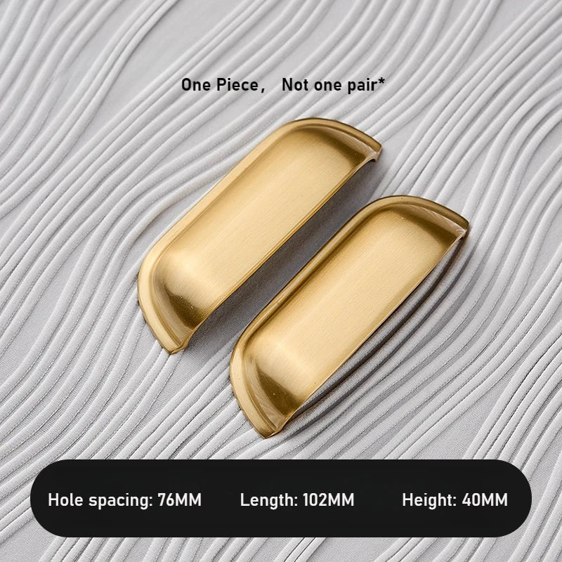 Ocean-Inspired Brass Handle – Shell Design