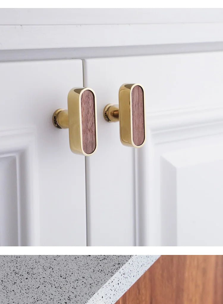 Nordic Wood Cabinet Knob – Oval Drawer Pull  