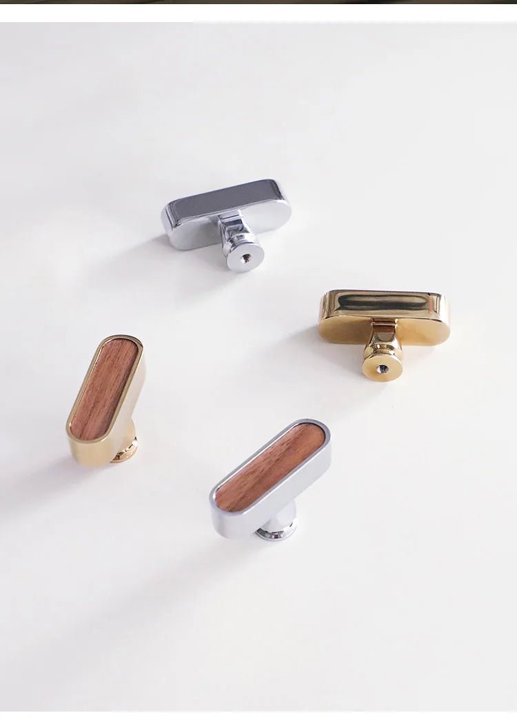 Natural Wood Oval Knob – Scandinavian Drawer Handle  