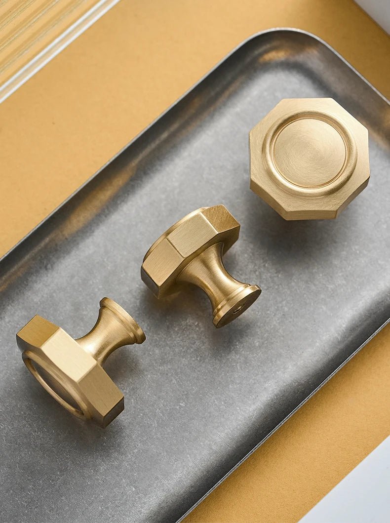 Parisian Brass Handles – Luxury T-Bar Cabinet Knobs