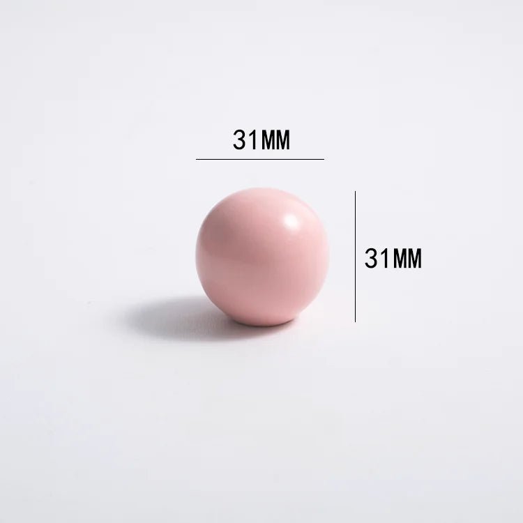 Modern Pink Ceramic Ball Knobs – 2.5" Pull Handles for Cabinet Design