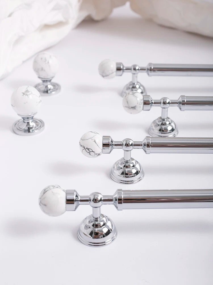 Pink Crystal & Brass Cabinet Pull – Luxury T-Bar Handle  