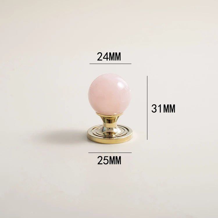 Romantic Pink Crystal Knob – Ornate Pull Design  