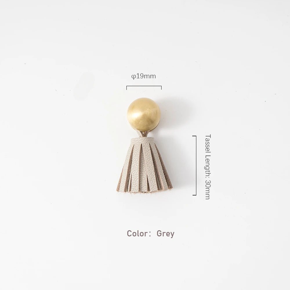 Sleek Leather Tassel Knob for Kids Room – Pink Cabinet Pull