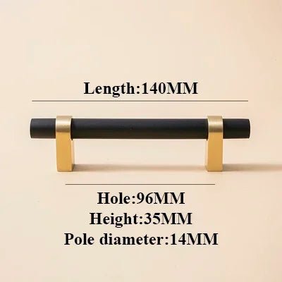Contemporary Pink Wood & Brass Handles – 5" Pulls for Furniture Design