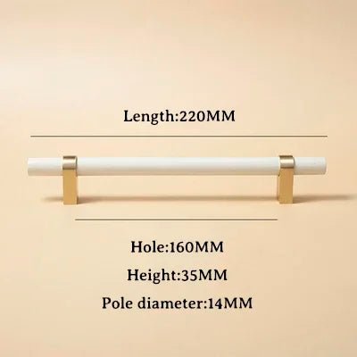 Sleek Pink Wood & Brass Cabinet Pulls – 5" Handles for Furniture
