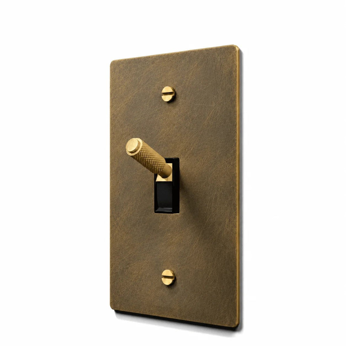 Retro Brass Toggle Switch - Wall Plate