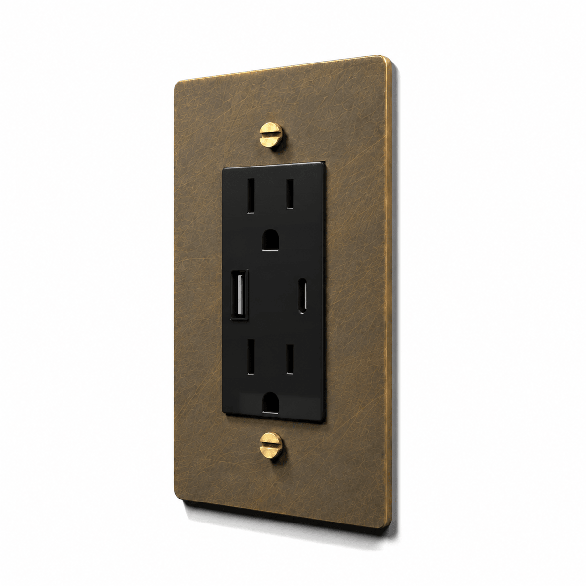1-Gang Brass Electrical Outlet