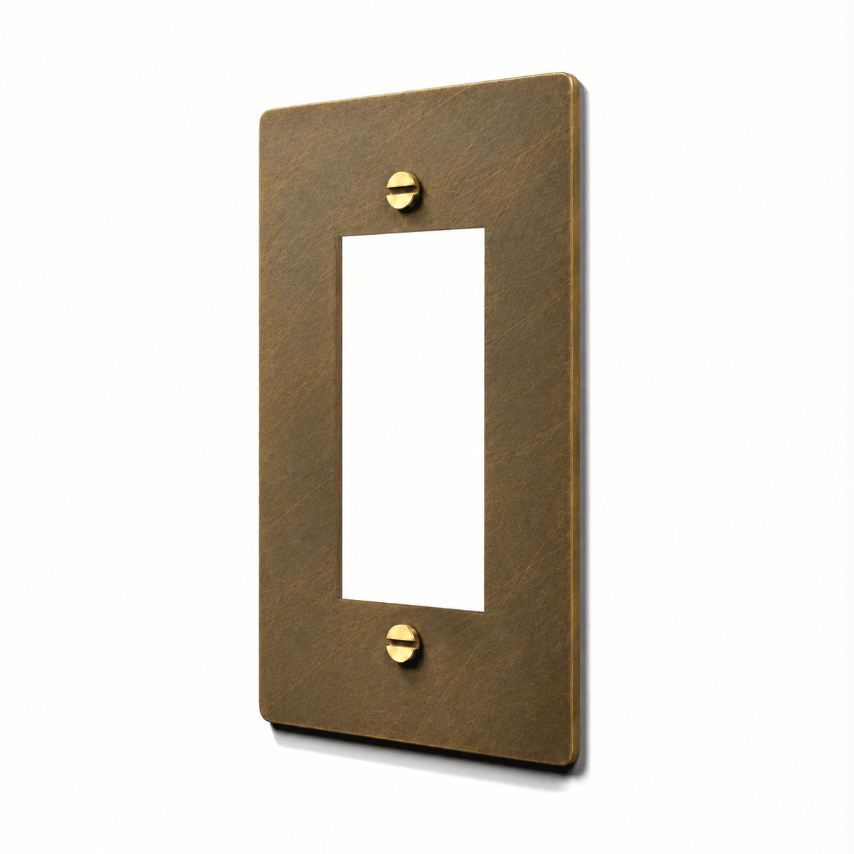 Brass Decora Switch Plate - Classic GFCI Design Cover Plate