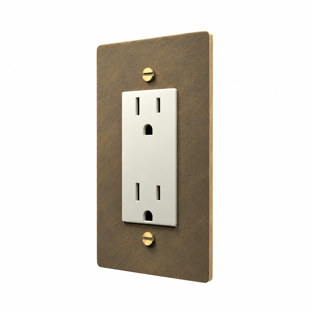 1-Gang Brass Electrical Outlet