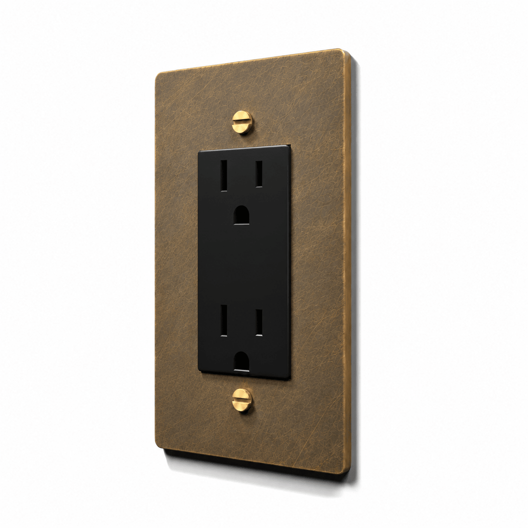 1-Gang Brass Electrical Outlet