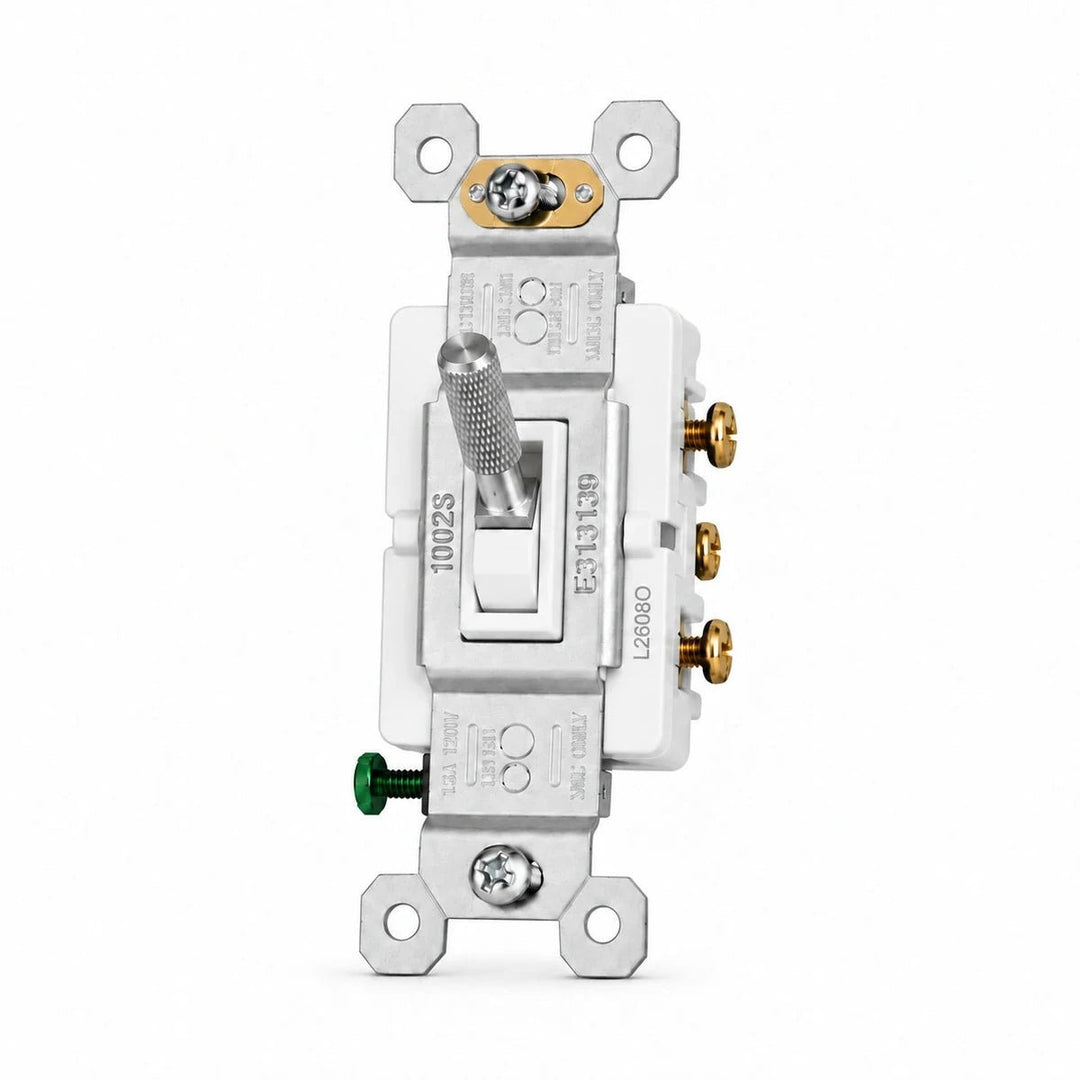Stainless Steel toggle switch mechanism with white frame