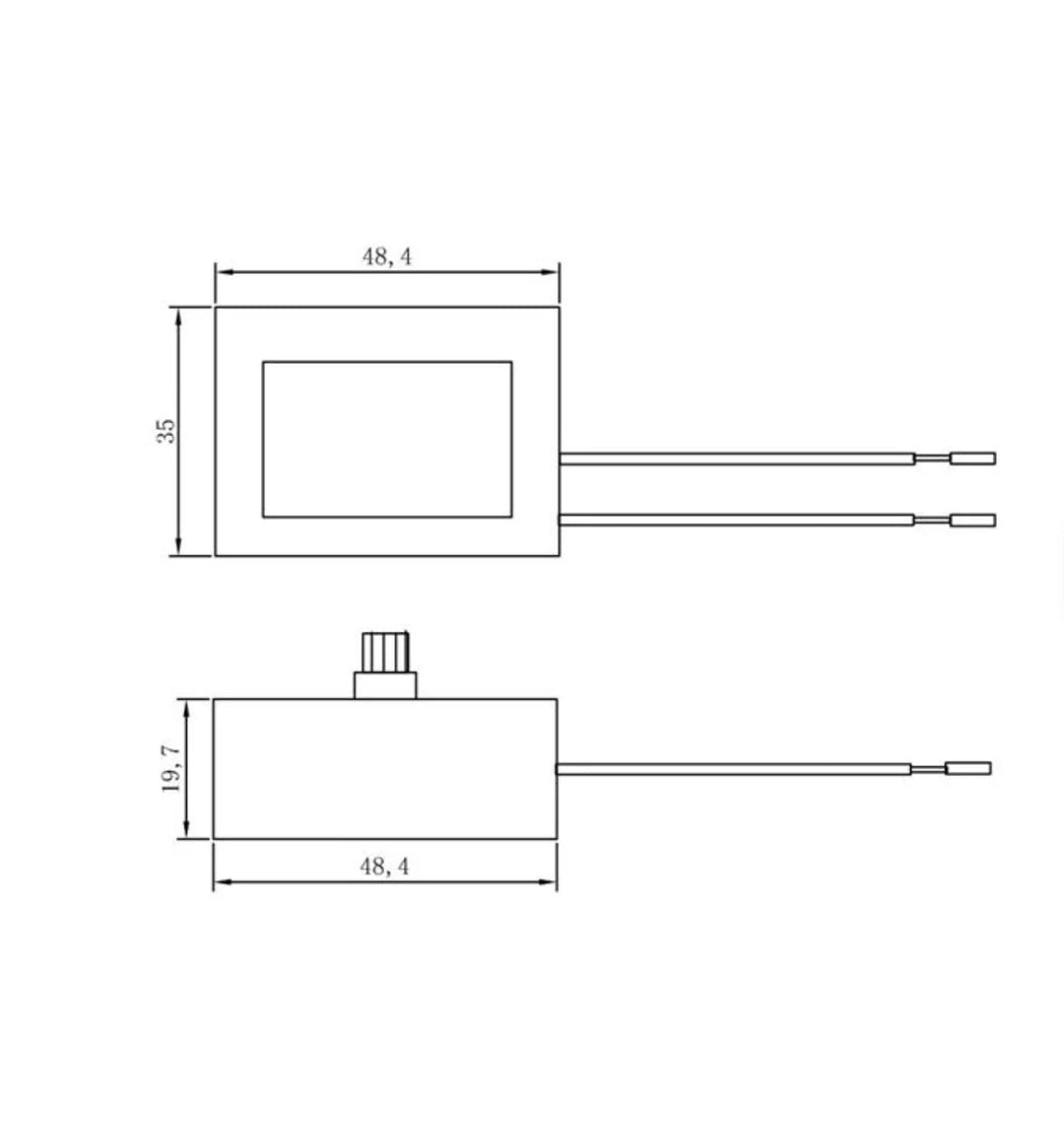 WK2300I rotary dimmer module dimensions