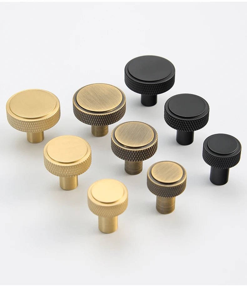 Elegant Diamond-Cut T-Bar Handle – Brass Cabinet Pull  