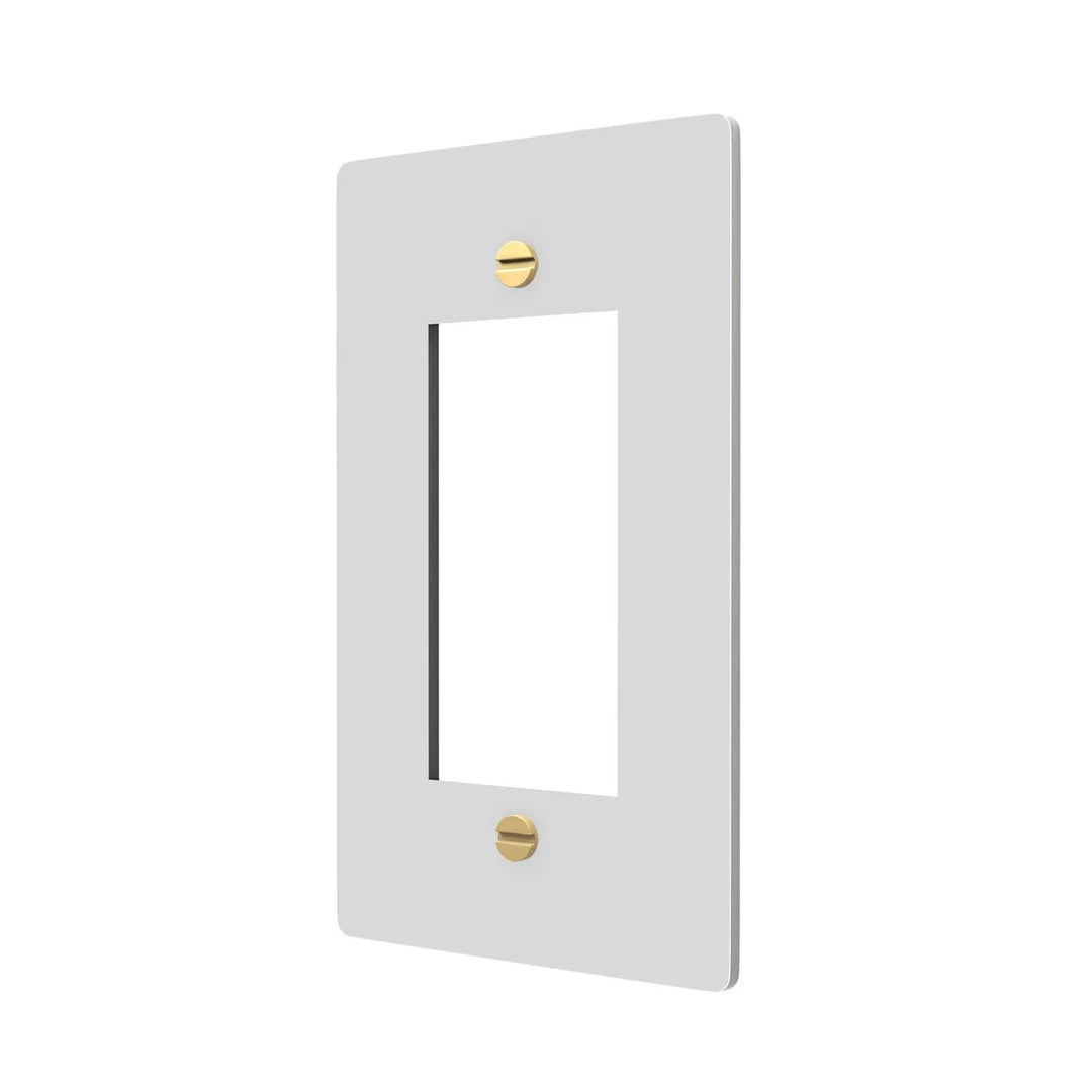 Brass GFCI Faceplate - Single Slot Plate