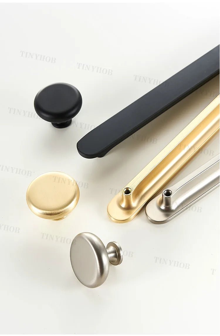 Premium Modern Black Pulls – 5" Matte Zinc Handles for Cabinets