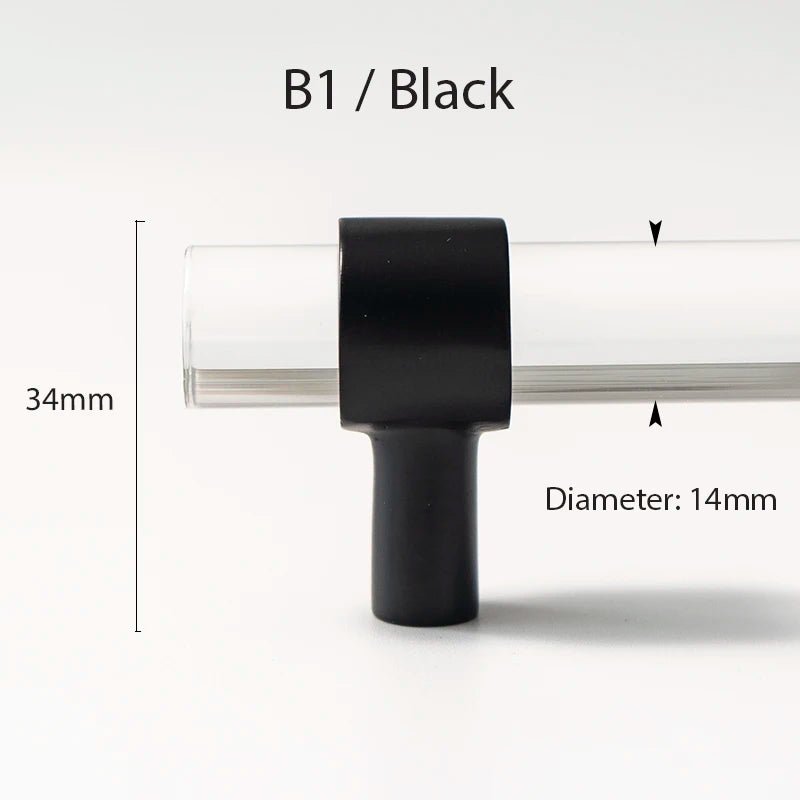 High-Quality Acrylic & Brass Handles – Modern T-Bar Design
