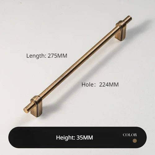 Stylish Antique Brass T-Bar Pulls for Cabinet Design
