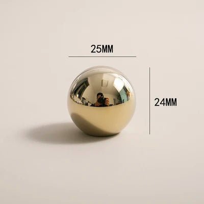 High-Quality Brass Ball Knob – Bright Gold Handle for Drawers