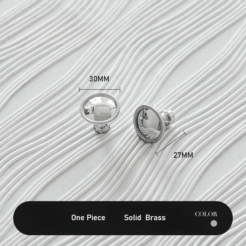 High-Quality Brass Cabinet Handle & Knob – Mirror Silver T-Bar Pull