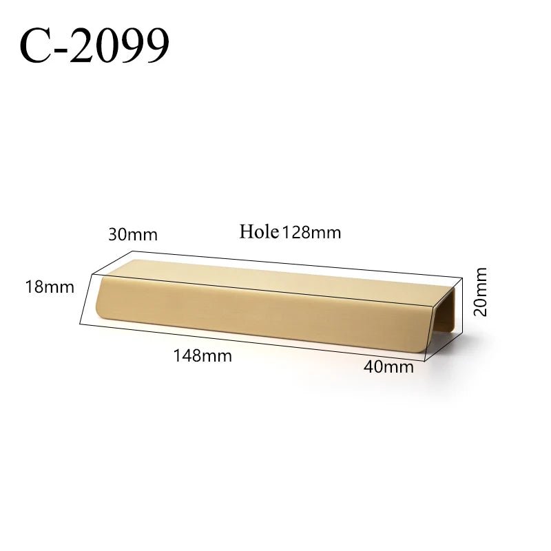Invisible Brass Hidden Handle for Kitchen – Tatami Rotating Platform Pull