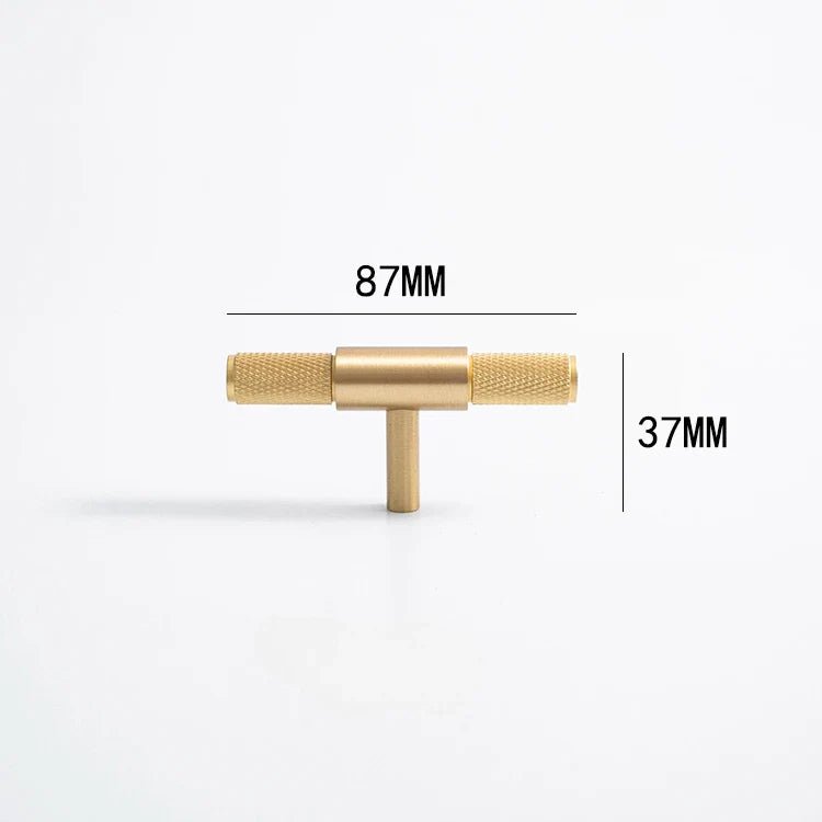 Sleek Brass Knurled Pull Handles for Modern Kitchen Design
