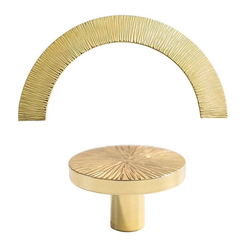 Semicircular Brass Knobs - Modern Drawer Pulls