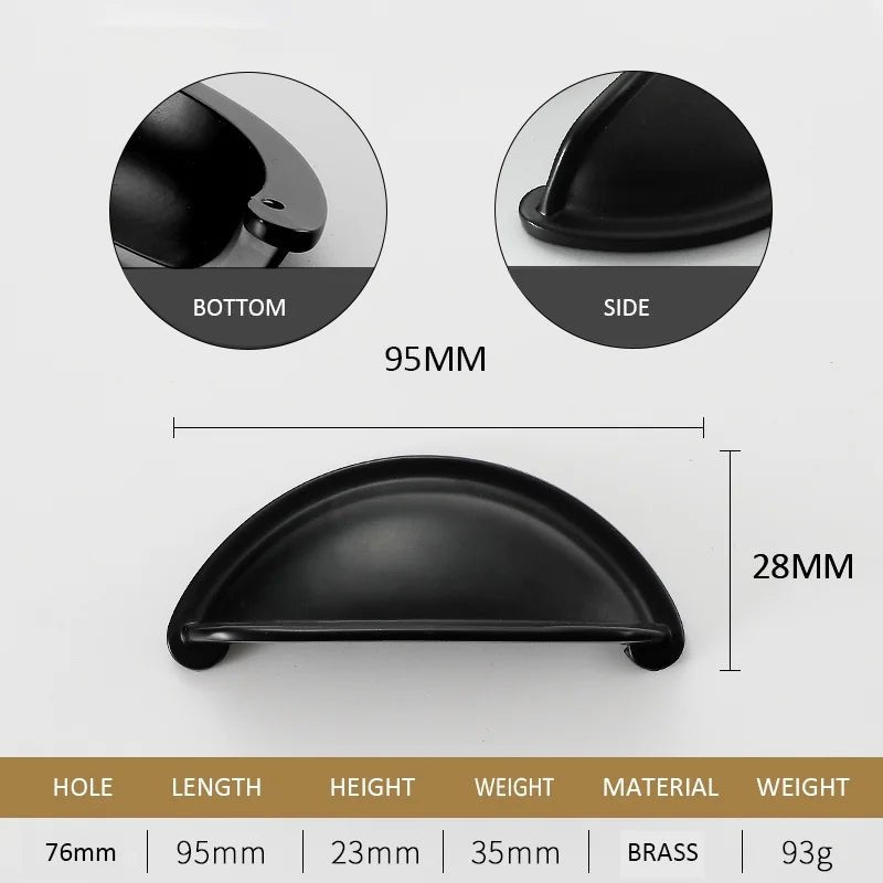 Stylish Bronze Shell Brass Drawer Knobs for Cabinet Design