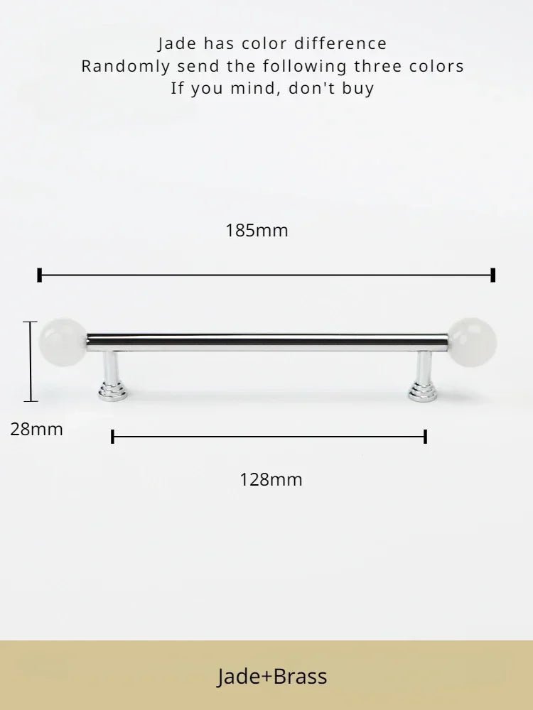 High-Quality Brown Crystal Brass Handles – Double Bead Design for Drawers