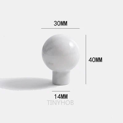 Durable Carrara Marble Drawer Pulls – Black & White Knobs for Drawers