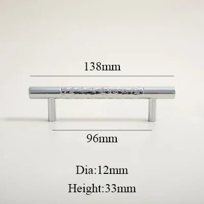 Contemporary Chrome Brass Handles – 8.8" T-Bar Pulls for Furniture