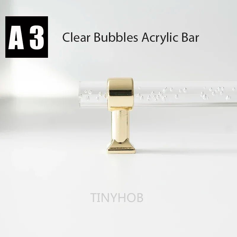 Luxury Clear Acrylic Cabinet Pull – Modern T-Bar Handle for Drawers