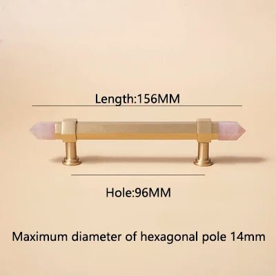 Elegant Crystal & Brass T-Bar Pull Handles – Luxury Knobs for Drawers