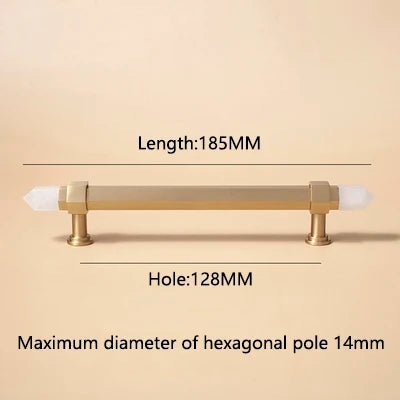 Sleek Crystal & Brass T-Bar Pulls – Luxury Cabinet Knobs