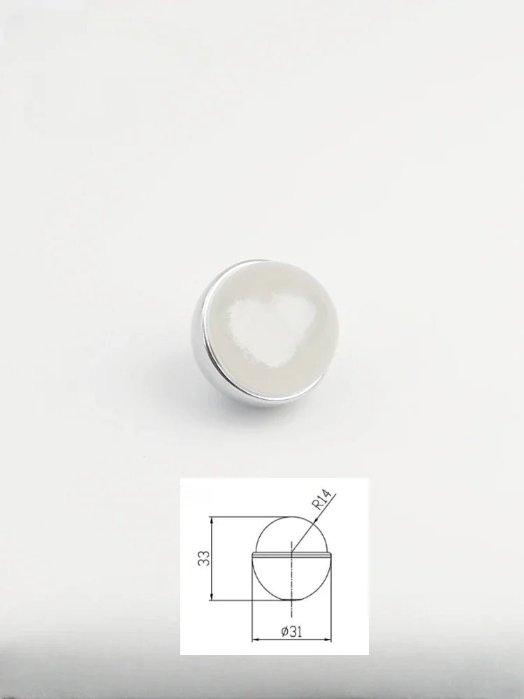 Durable Crystal Clear Knobs – Brass Accent Pull Handles for Cabinets