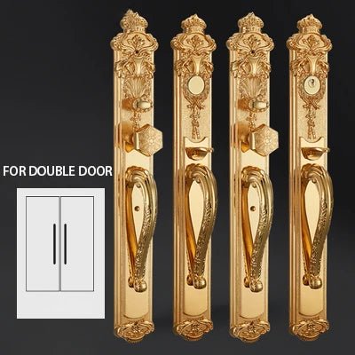 Durable European Brass Villa Entry Door Lock – Handle Set